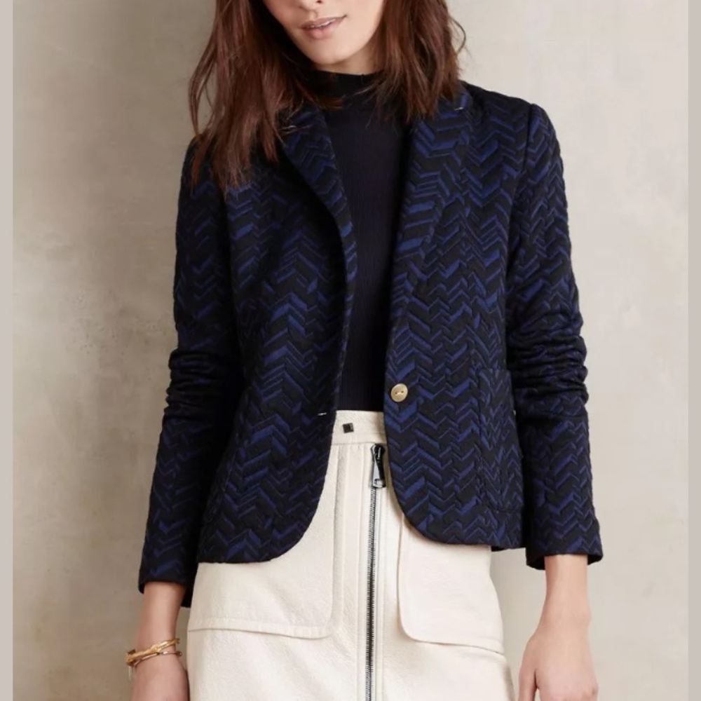 Anthropologie Cartonnier Quilted Blazer